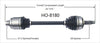 HO-8180 CV Axle Shaft