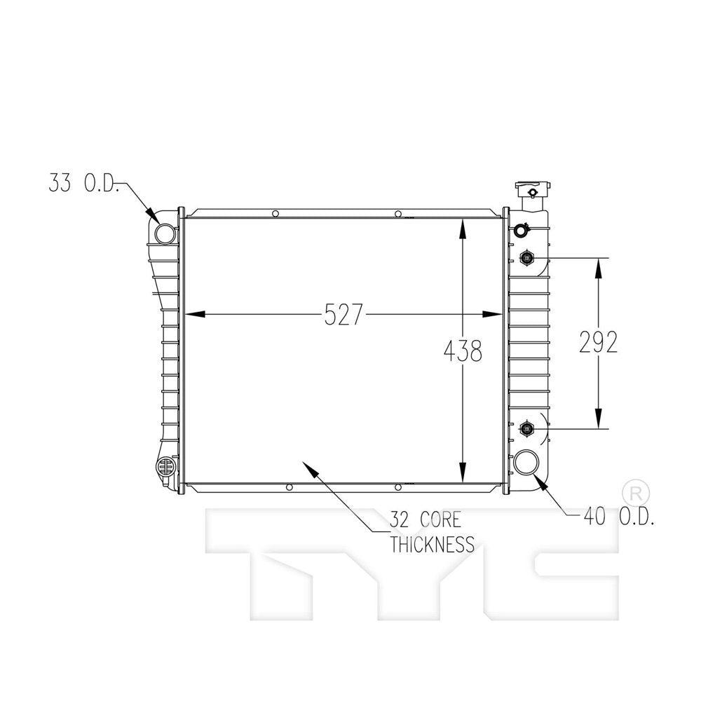 434 Radiator Assembly for 88-93 Chevrolet GMC C1500 C2500 K1500 K2500