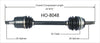 HO-8048 CV Axle Shaft