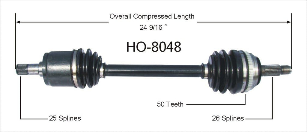 HO-8048 CV Axle Shaft