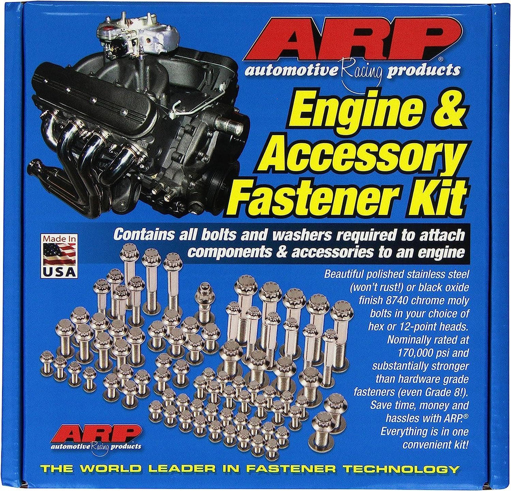 534-9604 6-Point Stainless Steel Complete Engine Fastener Kit for Small Block Chevy