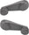 Front Rear Window Crank Handle Gray Pair for Chevy GMC Isuzu New