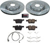 Rear K8208 Carbon-Fiber Ceramic Brake Pad with Drilled and Slotted Rotor Kit Z23 Daily Driver