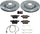 Rear K8208 Carbon-Fiber Ceramic Brake Pad with Drilled and Slotted Rotor Kit Z23 Daily Driver