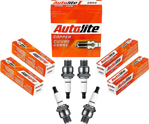 Autolite 2892 Copper Non-Resistor Automotive Replacement Spark Plugs (4 Pack)