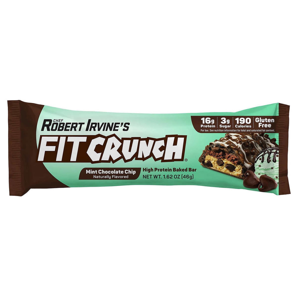 Fit Crunch Snack Size Protein Bar, Mint Chocolate Chip, 16g Protein, 18 ct.