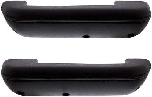 110840 Black Synthetic Leather Arm Rest for 1968-77 Ford Bronco, OEM Replacement, Original Mounting Pattern – ONE Set (Pair)