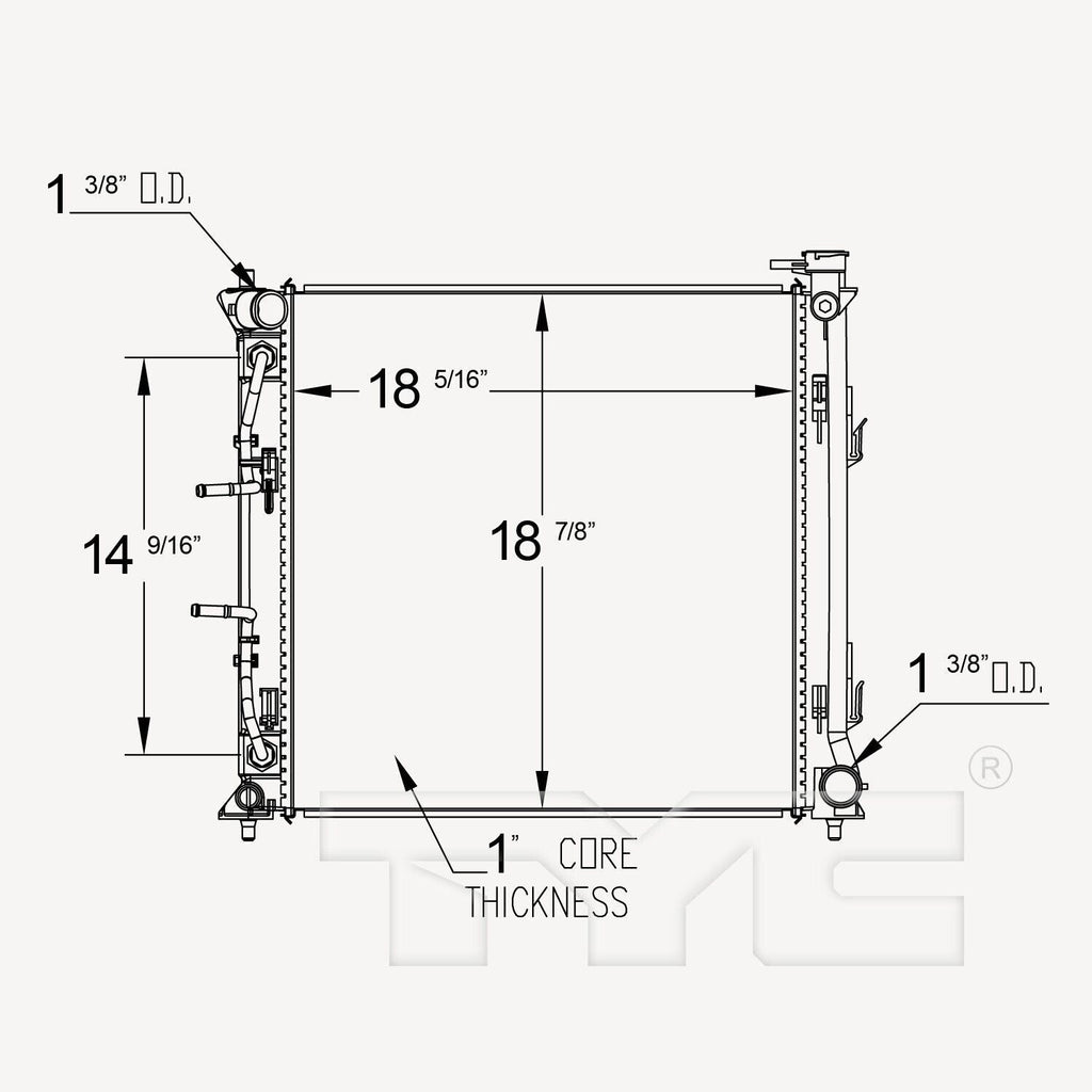 TYC Radiator for 16-20 Kia Optima 13604
