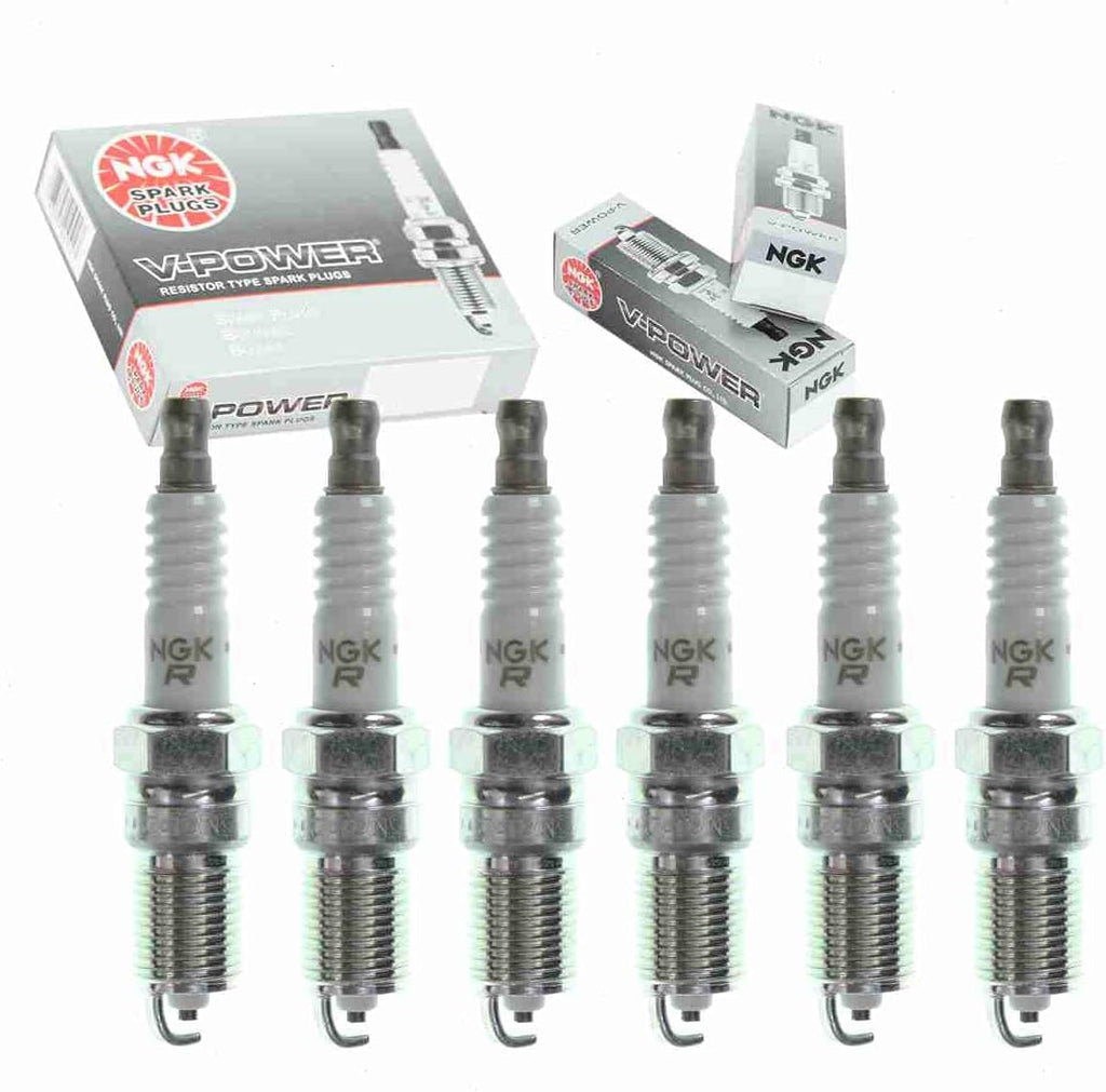 6 Pc NGK V-Power Spark Plugs Compatible with Ford Freestyle 3.0L V6 2005-2007
