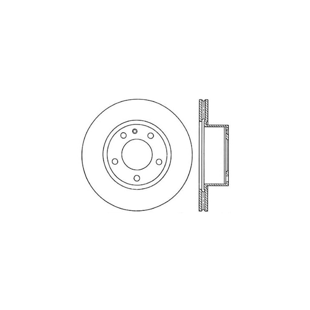 Centric Front Disc Brake Rotor for 528E, 524Td, 533I (121.34015)