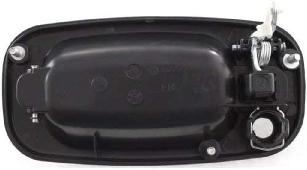 Exterior Front Door Handle Compatible with Chevy Silverado/Toyota Sierra 99-06 Right Textured Black W/Keyhole