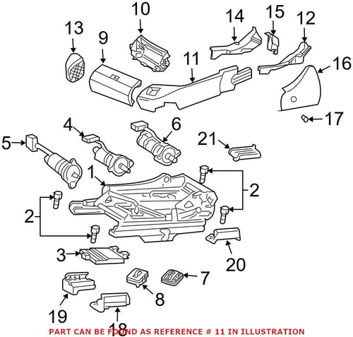 Genuine OEM Seat Track Cover for Mercedes 23091845309051