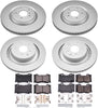 CRK4138 Coated Brake Rotor & Ceramic Brake Pads- Front & Rear