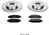 K2069 Front Z23 Carbon Fiber Brake Pads with Drilled & Slotted Brake Rotors Kit