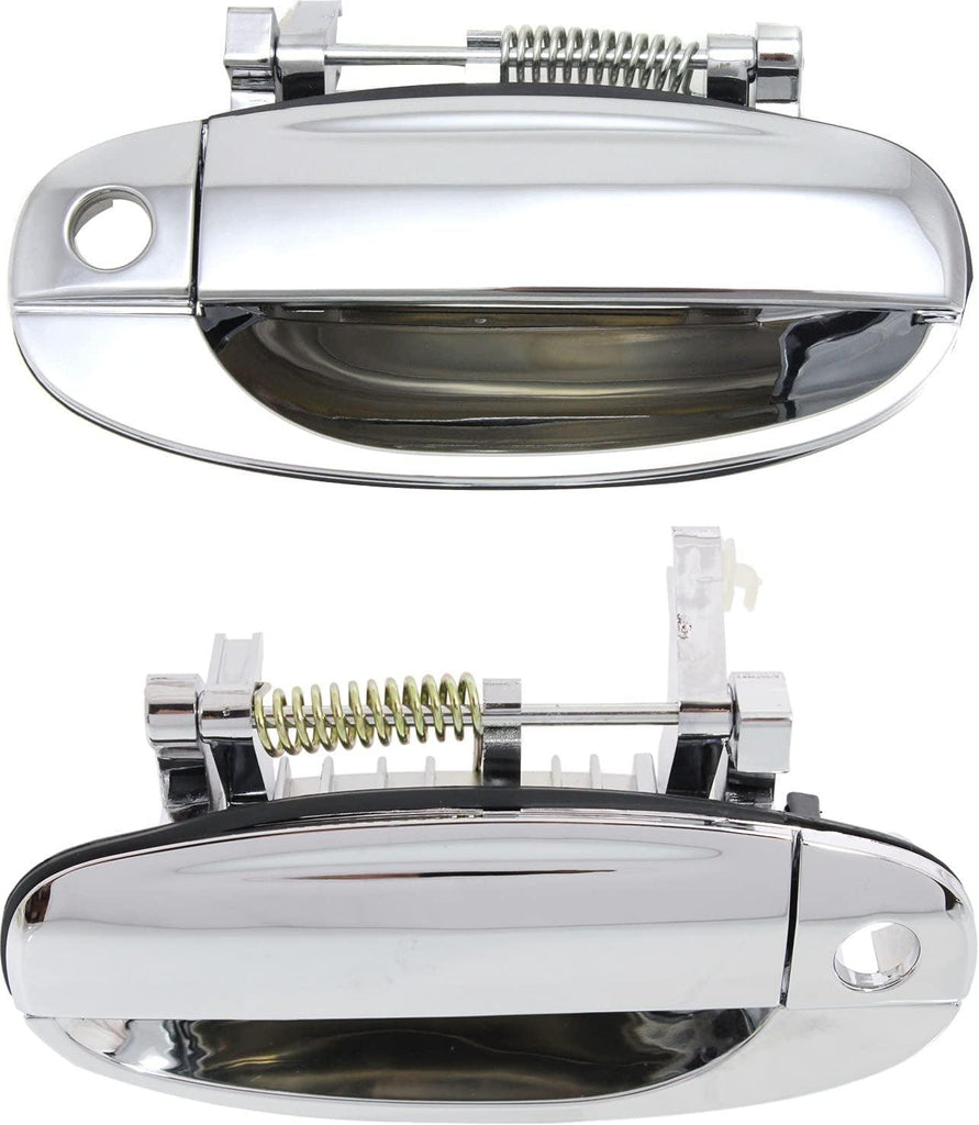 Front Exterior Door Handle Compatible with 2004-2006 Chevrolet Aveo and 2009-2011 Chevrolet Aveo5, Set of 2, Driver and Passenger Side, Chrome