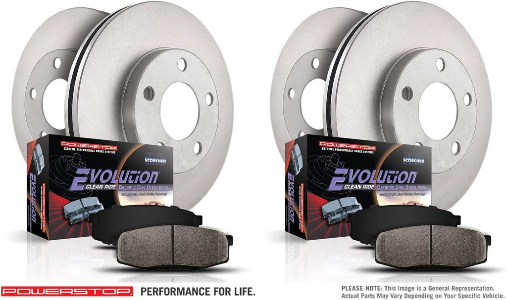 KOE6763 Autospecialty Front and Rear Replacement Brake Kit-Oe Brake Rotors & Ceramic Brake Pads