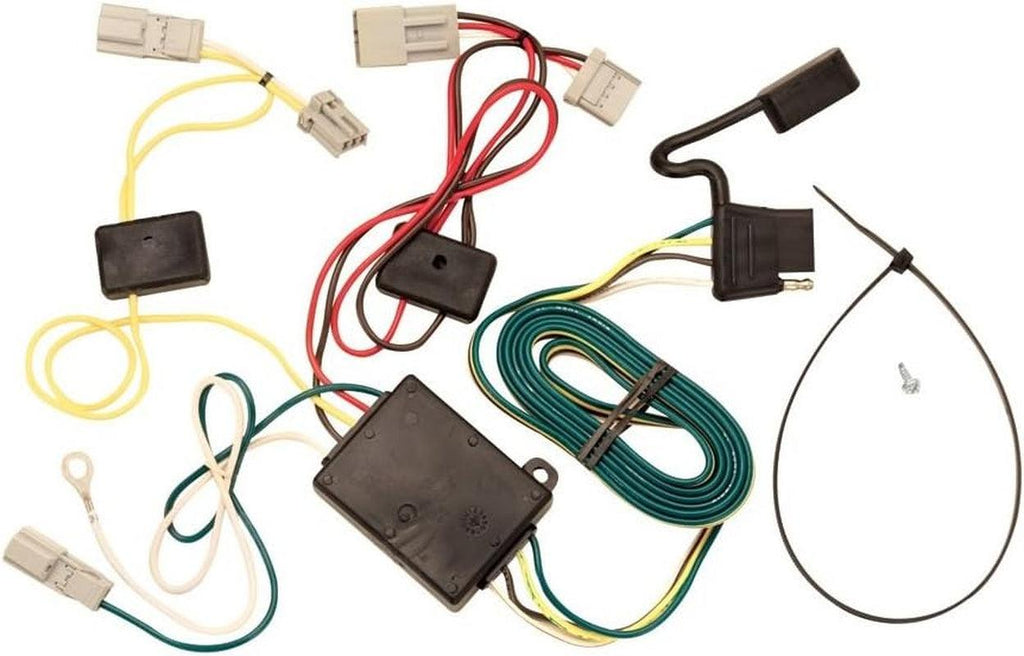 118302 T-One® T-Connector Harness, 4-Way Flat, W/Converter, Compatable with 2006-2008 Acura TSX, 2003-2007 Honda Accord,Black