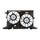 TYC 622160 Dual Radiator and Condenser Fan Assembly