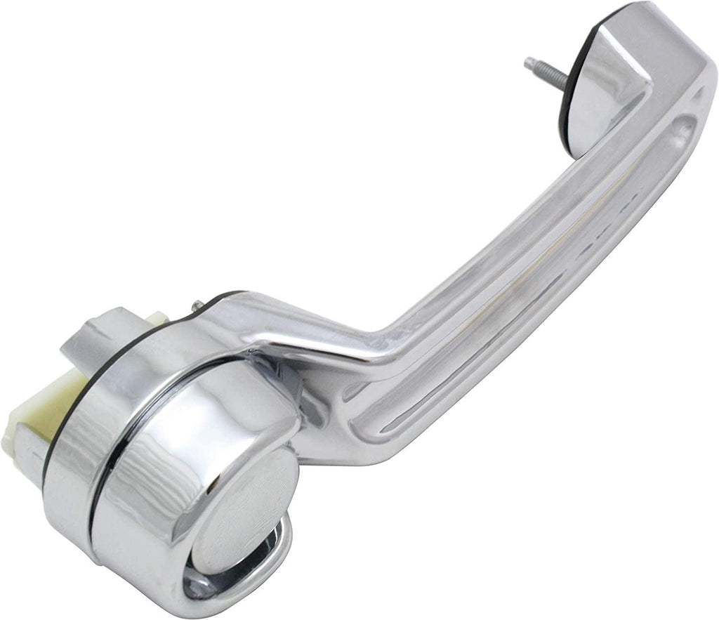 Front and Rear Exterior Door Handle Compatible with 2007-2017 Jeep Wrangler (JK) and 2008-2012 Jeep Liberty and 2007-2011 Dodge Nitro All Chrome Plastic Set of 4 Driver and Passenger Side