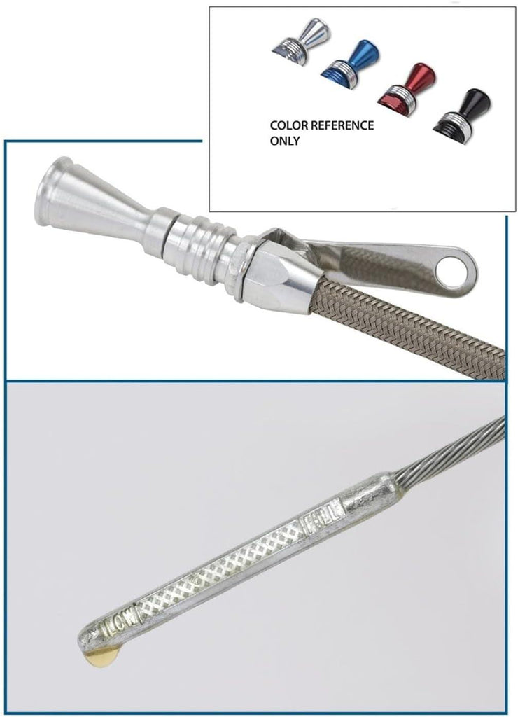 1220014 Anchor-Tight Brite Flexible Engine Dipstick with Lock for Chevy Small Block Transmission