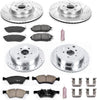 K5830 Front and Rear Z23 Carbon Fiber Brake Pads with Drilled & Slotted Brake Rotors Kit