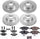 K5793 Front and Rear Z23 Carbon Fiber Brake Pads with Drilled & Slotted Brake Rotors Kit