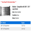 Radiator - Compatible with 2007 - 2017 Jeep Patriot 2008 2009 2010 2011 2012 2013 2014 2015 2016
