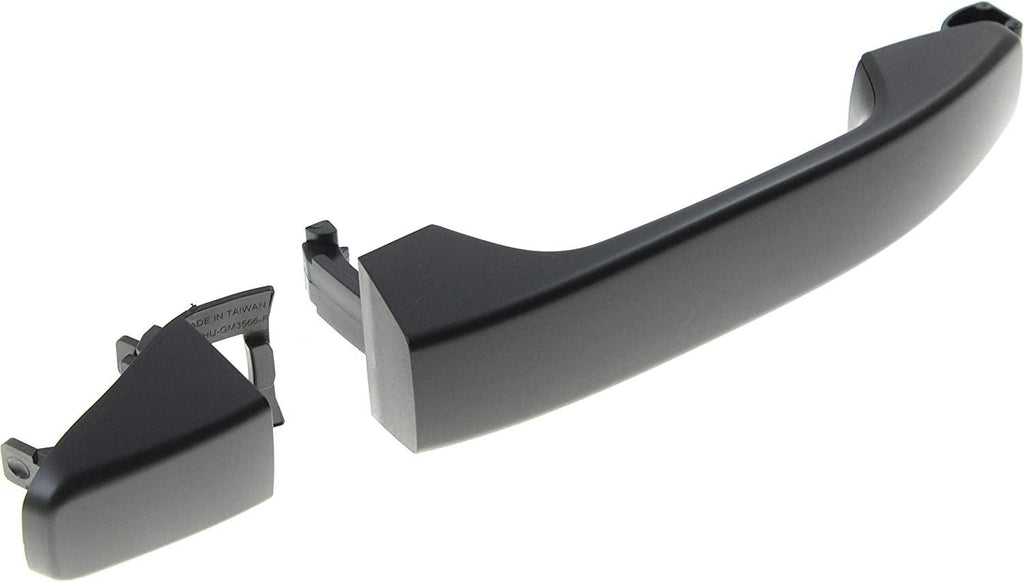 Exterior Rear Door Handle Compatible with GMC Canyon/Colorado 2015-2016 RH=LH Smooth Black Handle+Cover+Gasket US Built