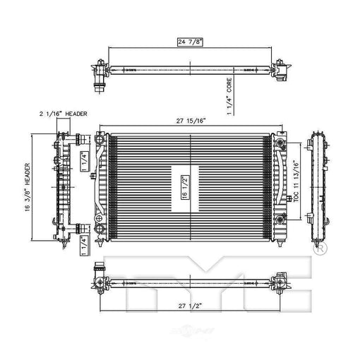 TYC 2034 Radiator Assembly