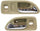 Interior Door Handle Set Compatible with 1994-1997 Honda Accord Front, Driver and Passenger Side Beige Bezel with Chrome Lever Sedan