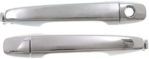 Front Exterior Door Handle Set of 2 Compatible with 2011-2019 Toyota Sienna Plastic Chrome Driver and Passenger Side