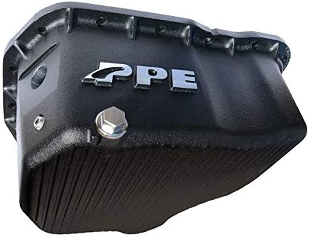 PPE High-Capacity Aluminum Deep Engine Oil Pan (Black) 114052020 Compatible with 2001-2010 Chevy/Gmc 6.6L Duramax Diesel