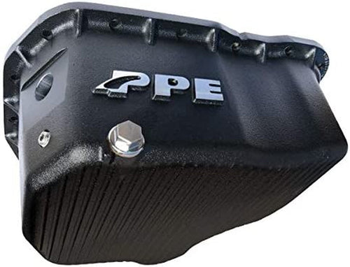 PPE High-Capacity Aluminum Deep Engine Oil Pan (Black) 114052120 Compatible with 2011-2016 Chevy/Gmc 6.6L LML Duramax Diesel