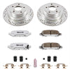K449-26 Rear Z26 Carbon Fiber Brake Pads with Drilled & Slotted Brake Rotors Kit