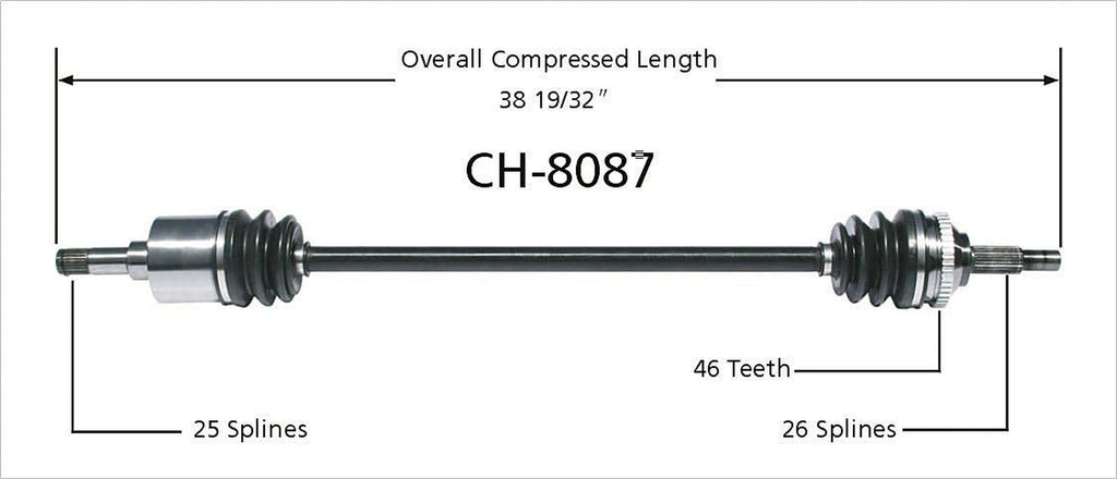 CH-8087 CV Axle Shaft