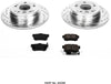 K5399 Rear Z23 Carbon Fiber Brake Pads with Drilled & Slotted Brake Rotors Kit