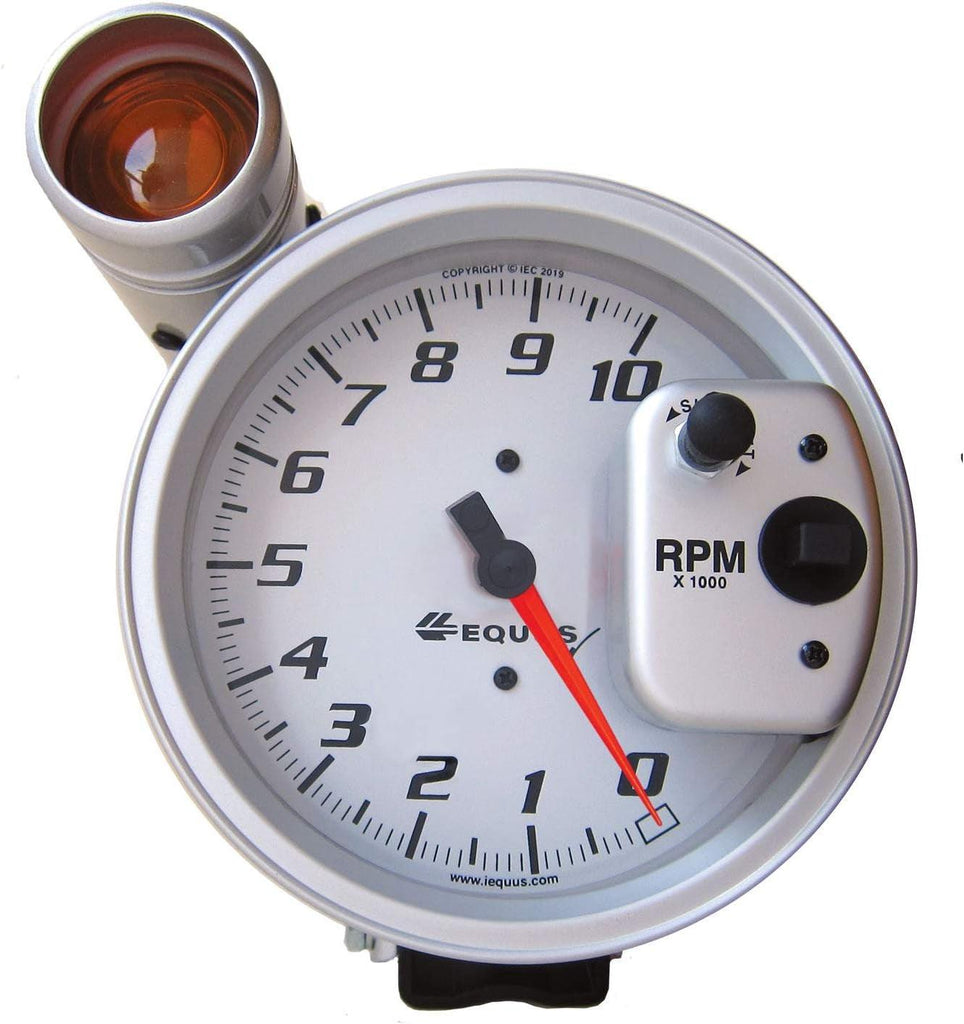 E6081S 5" Tachometer 10K RPM Silver Dial & Shift Light