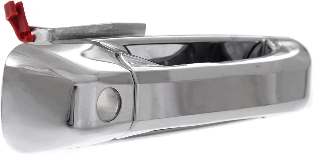 Front Exterior Door Handle Compatible with 2009-2010 Dodge Ram 1500 and 2010 Dodge Ram 2500 / Ram 3500 All Chrome, with Keyhole, Set of 2, Driver and Passenger Side