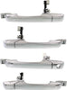 Front and Rear, Driver and Passenger Side Exterior Door Handle SET Compatible with 2001-2006 Acura MDX