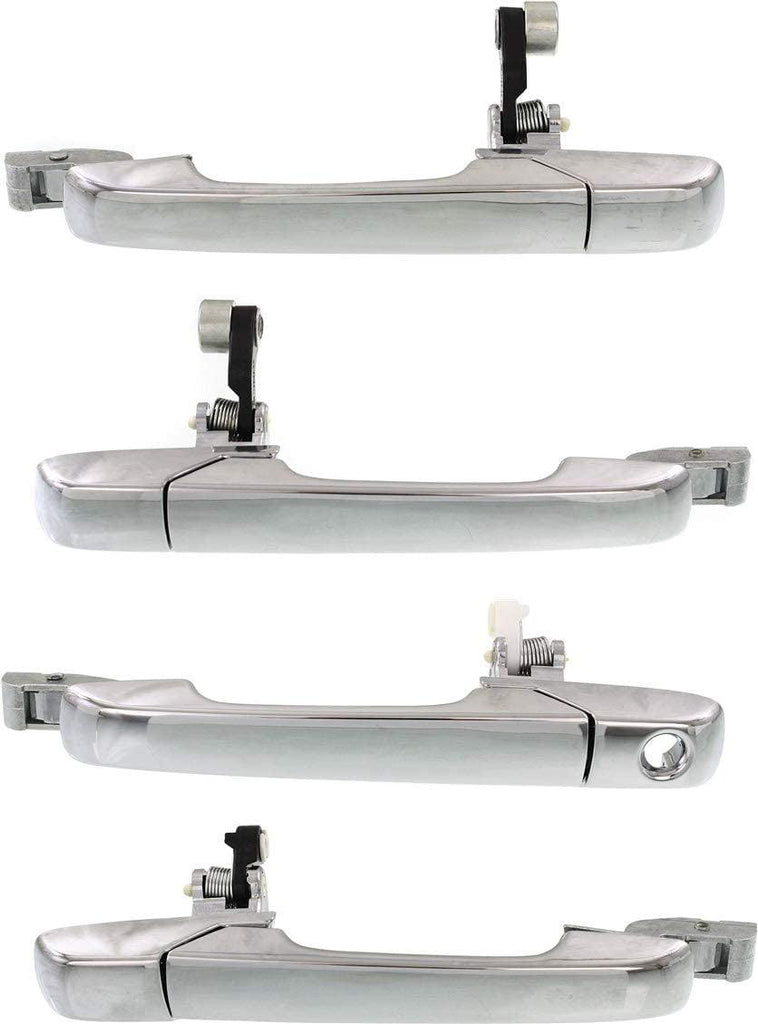 Front and Rear, Driver and Passenger Side Exterior Door Handle SET Compatible with 2001-2006 Acura MDX