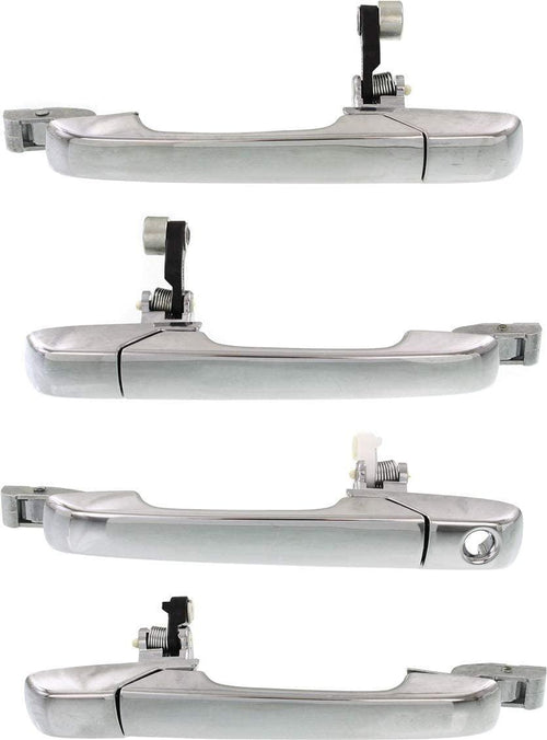 Front and Rear, Driver and Passenger Side Exterior Door Handle SET Compatible with 2001-2006 Acura MDX