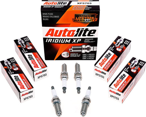 Autolite Iridium XP Automotive Replacement Spark Plugs, XP5703 (4 Pack)