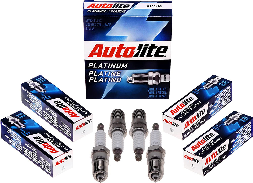Autolite Platinum AP104 Automotive Replacement Spark Plugs (4 Pack)