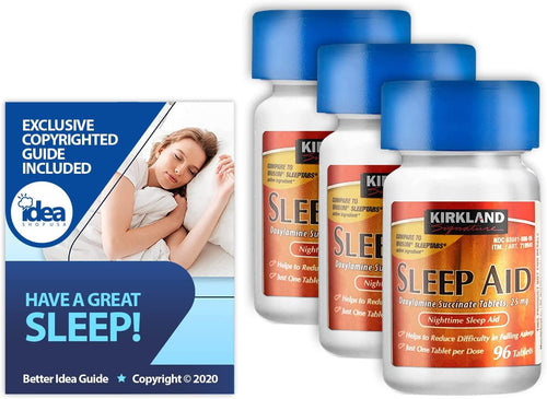 '- Nighttime Sleep Aid, 25 Mg, 96 Ct (3 Pack) Bundle with Exclusive 