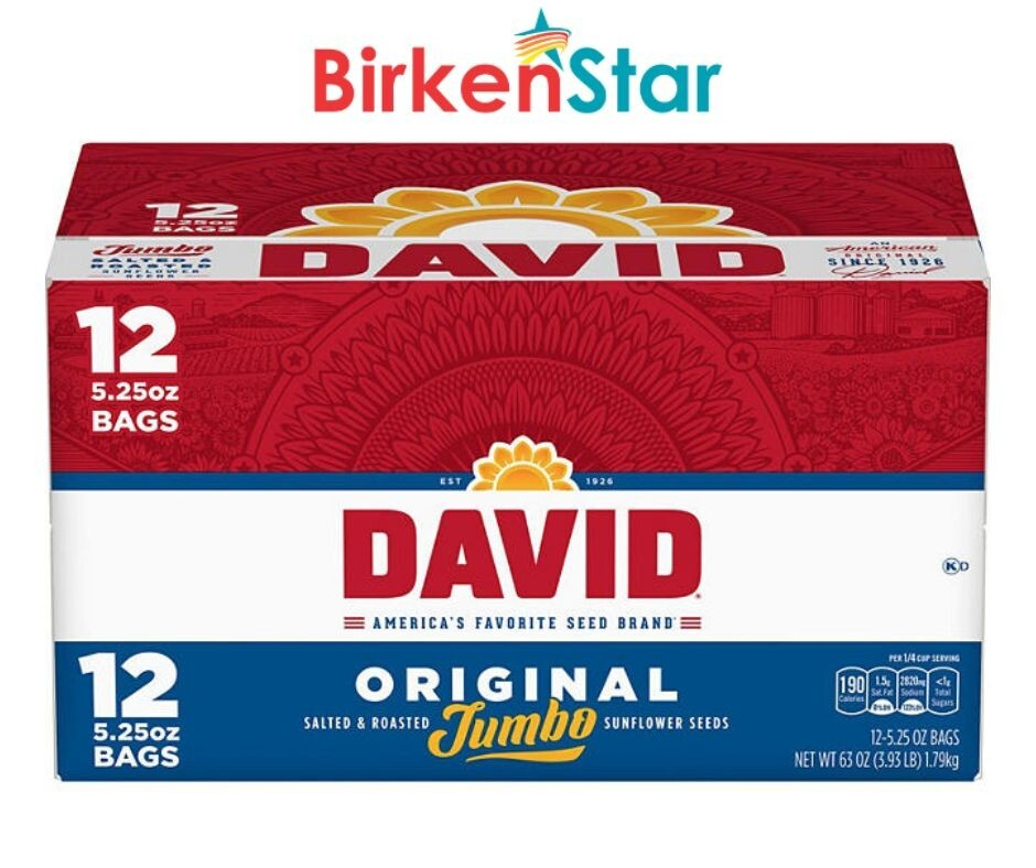 David Jumbo Sunflower Seeds (5.25 oz., 12 ct.) Great Price