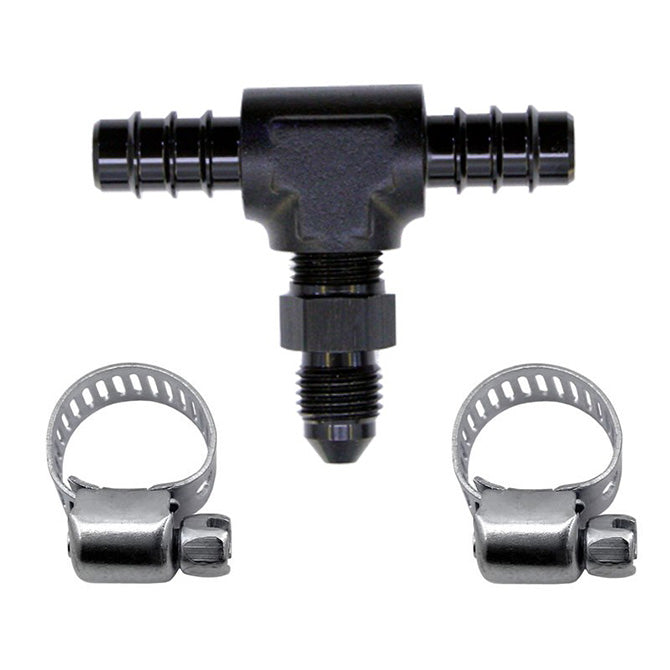 Nitrous Express 5/16 FUEL T 5/16 HOSE BARB TO 4AN MALE