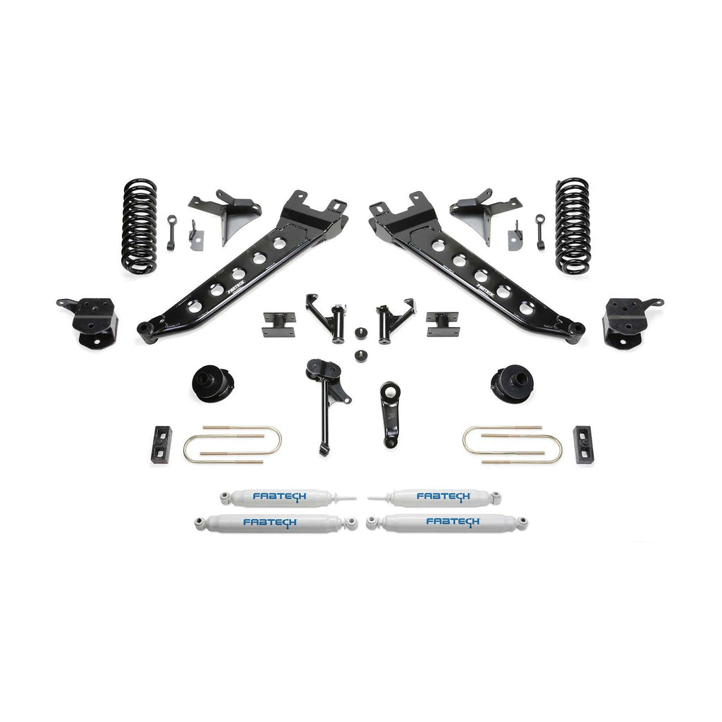 Fabtech 7" RADIUS ARM KIT W/ PERF SHKS 2013-18 RAM 3500 4WD