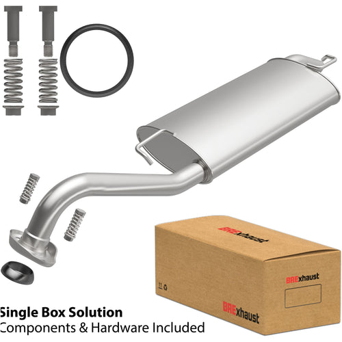 BRExhaust 2003-2013 Toyota Corolla L4 1.8L Direct-Fit Replacement Exhaust System