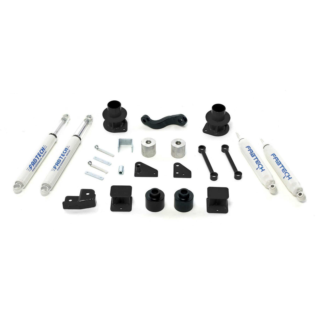 Fabtech 3" BASIC SYS W/PERF SHKS 2007-18 JEEP JK 4WD