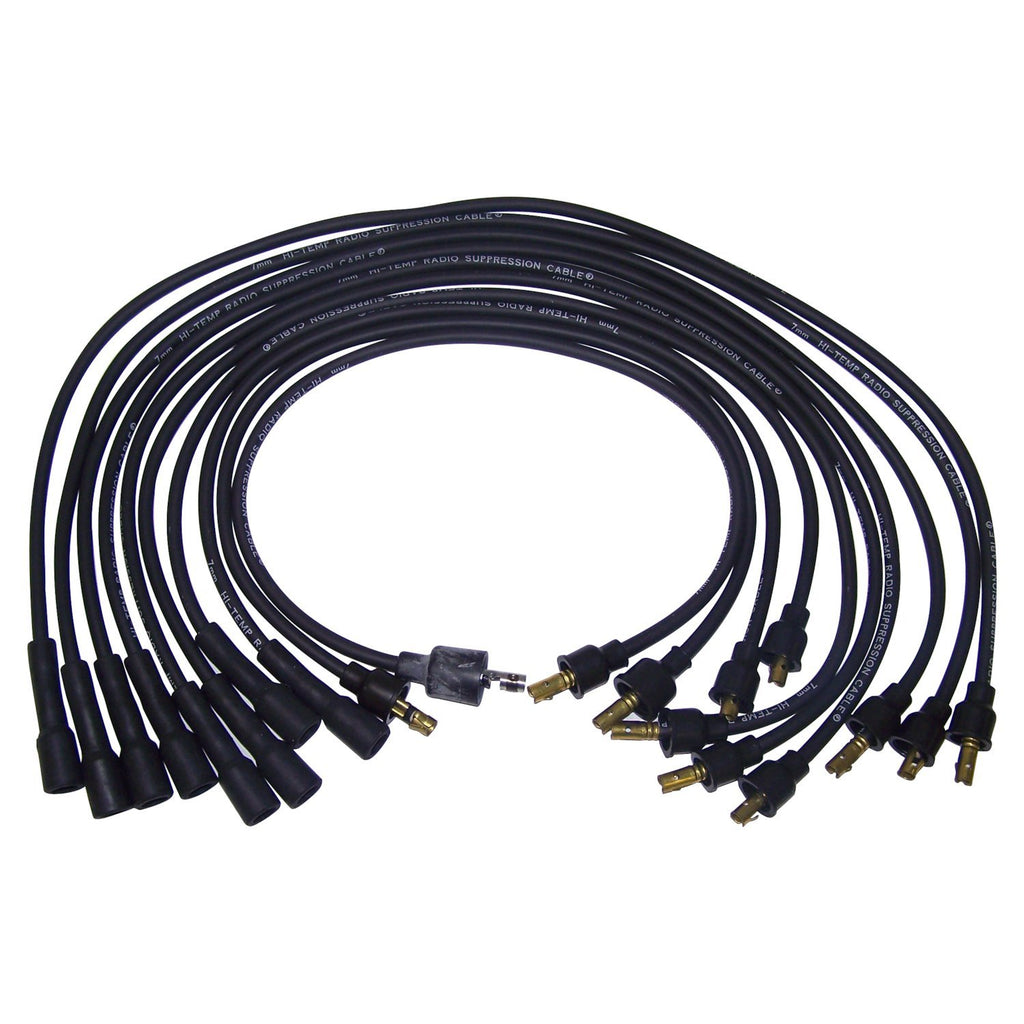 Crown Automotive - Metal Black Ignition Wire Set